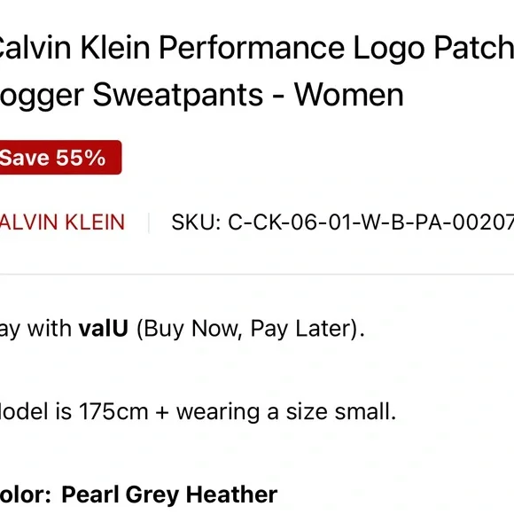 Calvin Klein Gray Sweatpants Performance size Large Woman Designer. - Picture 5 of 14